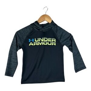 New Under Armor Youth‎ Hooded Pullover Sweater size 4 Black/Gray